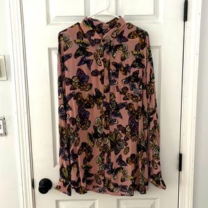 Pink Dolphin Butterfly Buttondown